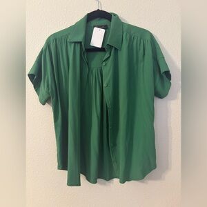 DG2 by Diane Gilman Weekender Collection Dolman-Sleeve Button-Up Shirt